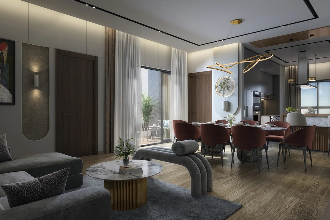 Sattva Aaranya luxury living and dining interior