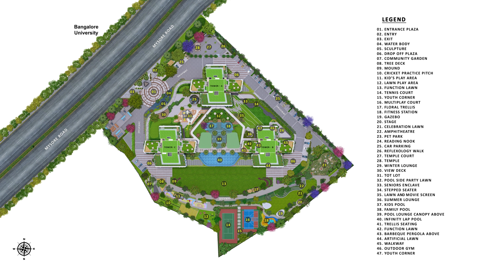 Sattva Aaranya master plan layout